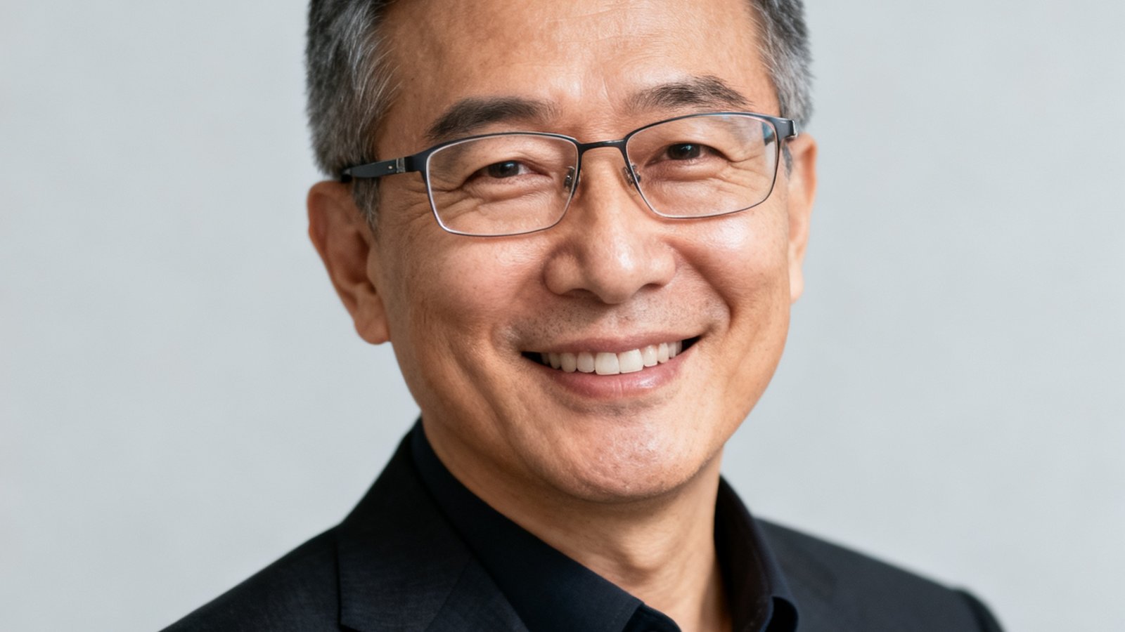 一位身穿深色西装、戴眼镜的中年男性技术负责人面带微笑的半身商务肖像照片